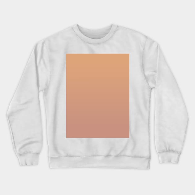 Champagne Mocha to Dusty Rose Pink Ombre Fade Sunset Gradient Crewneck Sweatshirt by squeakyricardo